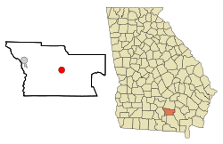 Atkinson County Georgia Incorporated and Unincorporated areas Pearson Highlighted